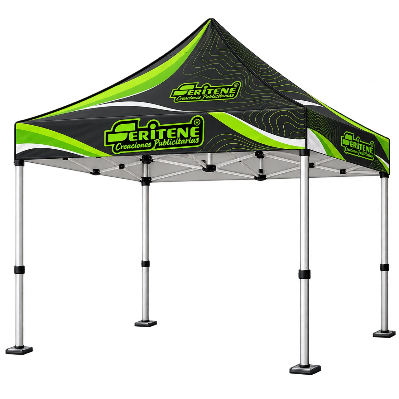 Carpa 3 × 3 m con diseño Seritene: imagen orientativa