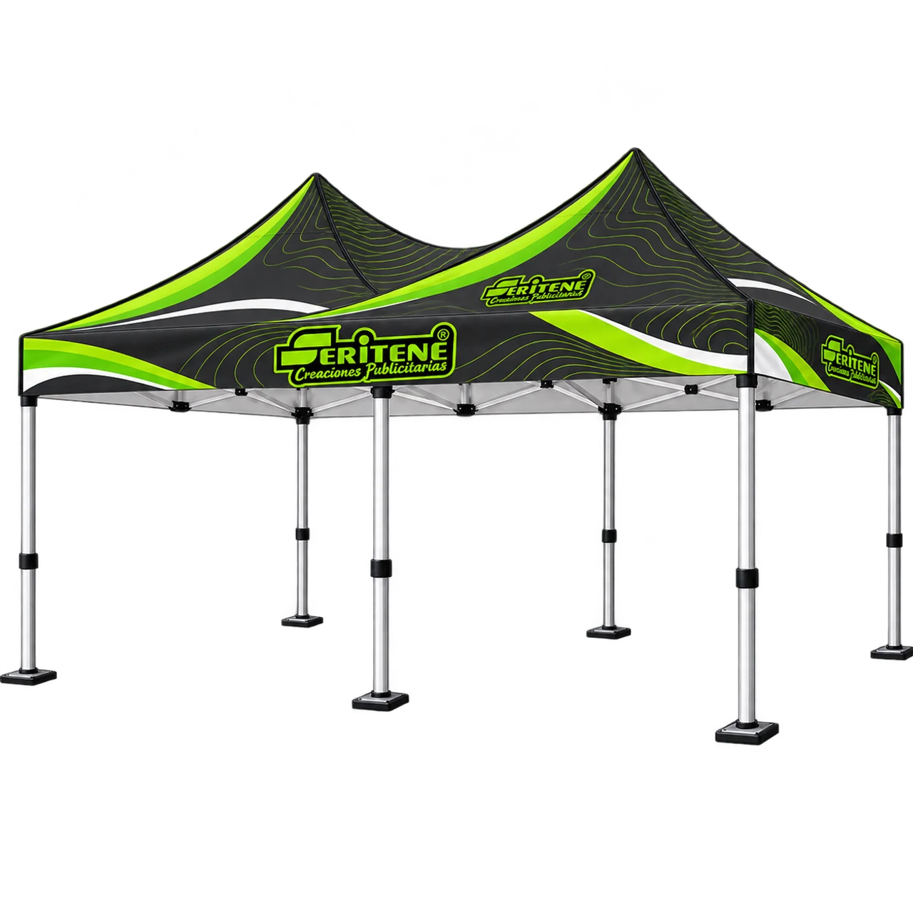 Carpa 3 × 6 m con diseño Seritene: imagen orientativa