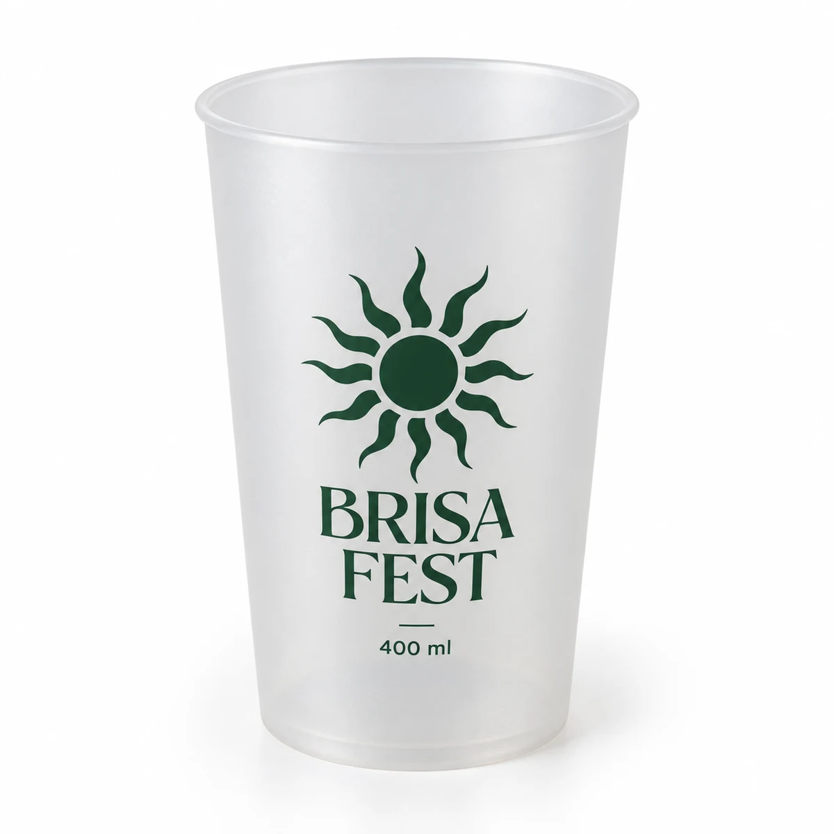 Ejemplo de vaso reutilizable de 400 ml personalizado